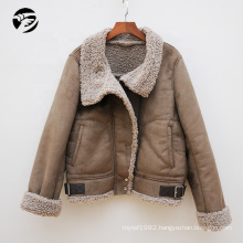 New Fashion customize women faux fur coat brown short jackets locomotive faux fur clothing